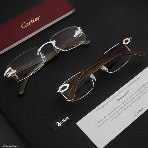 cartier glasses genuine horn.